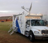 The Federal Emergency Management Agency’s Mobile Emergency Response Support vehicle uses satellite communications to stay connected during a disaster. 